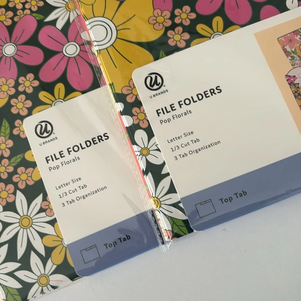 U Brand Pop Floral File Folders 2-6 Count